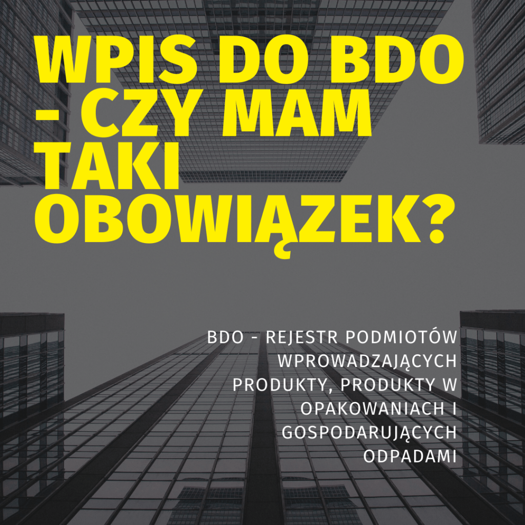 kto ma obowiązek wpisu do rejestru BDO